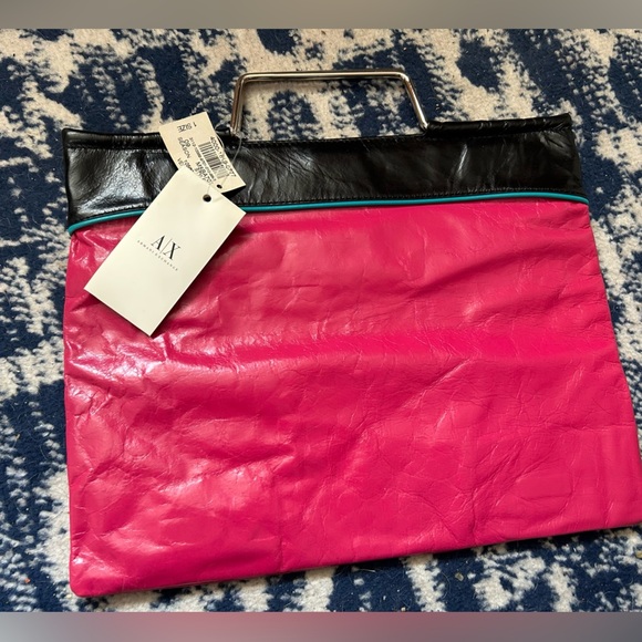 Armani Exchange Pink and Black Clutch - Picture 1 of 5